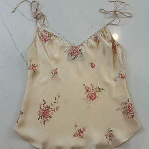 Reformation Floral Spaghetti Top